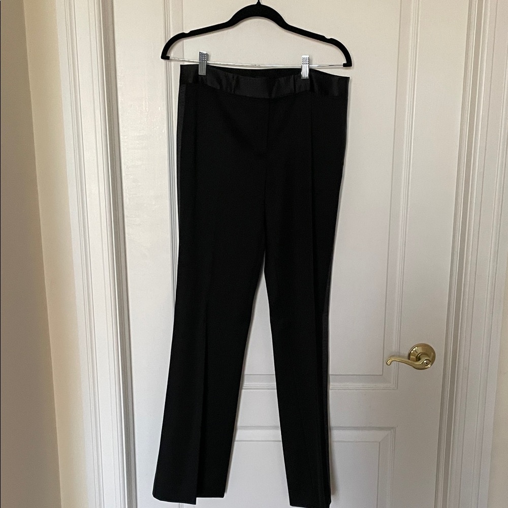 J. Crew Classic Black Italian Wool Tuxedo Pants